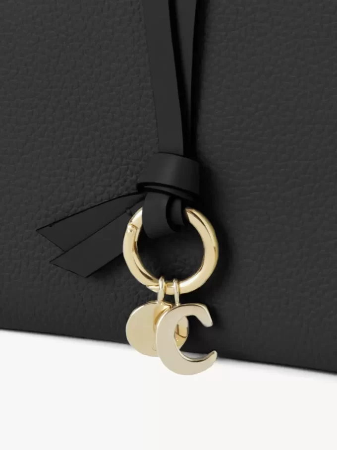 Alphabet bifold wallet in grained leather