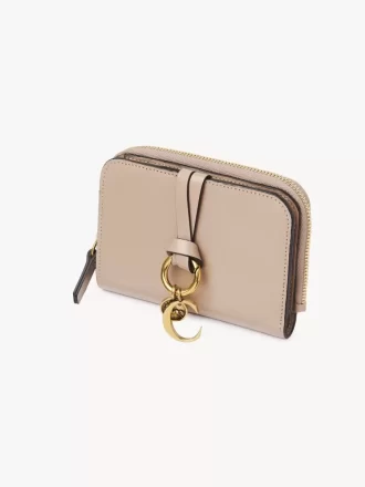 Alphabet bifold wallet in shiny leather