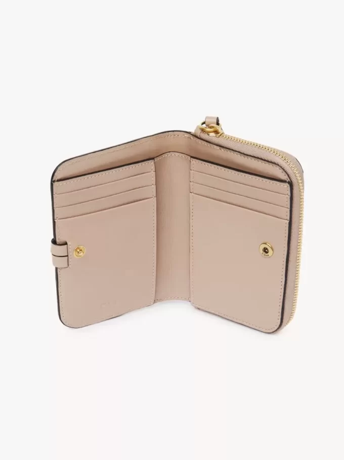 Alphabet bifold wallet in shiny leather