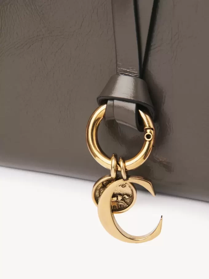 Alphabet bifold wallet in shiny leather