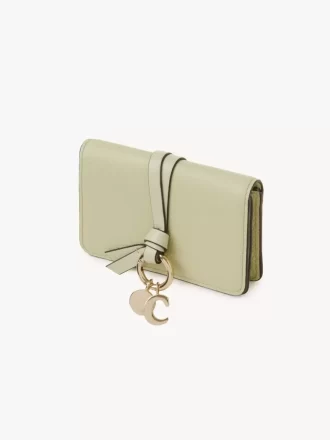 Alphabet card holder in grained leather