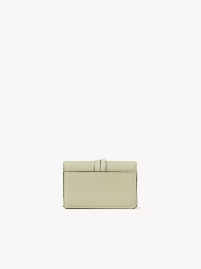 Alphabet card holder in grained leather