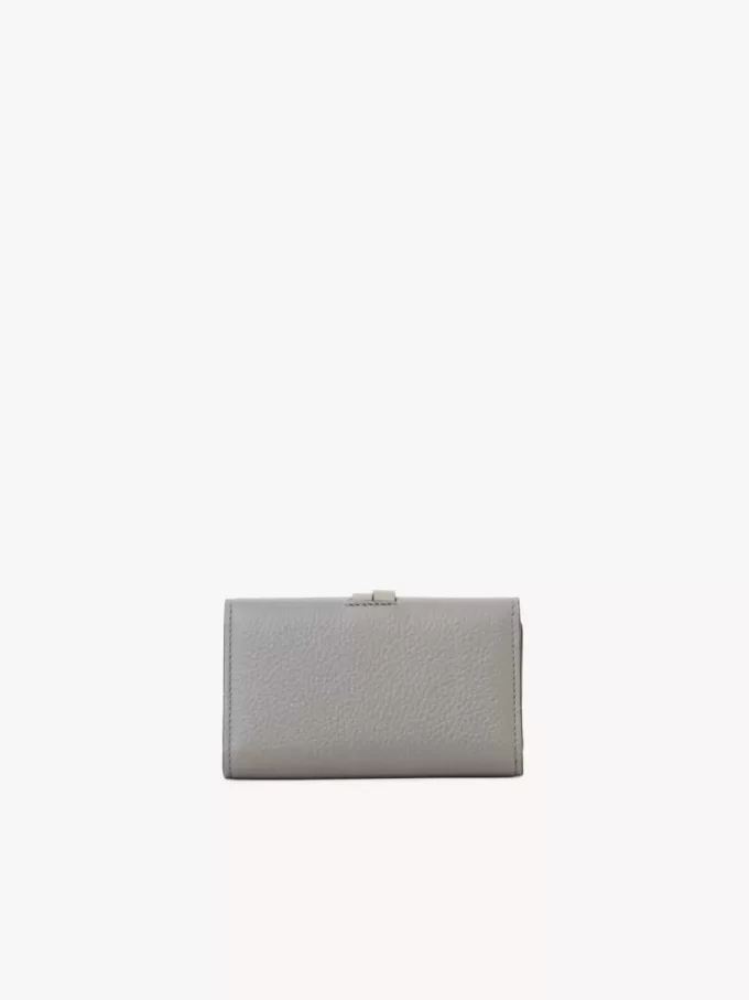 Alphabet key case in grained leather