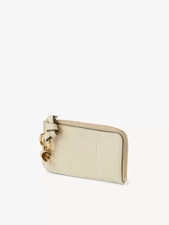 Alphabet wallet in croco-effect leather