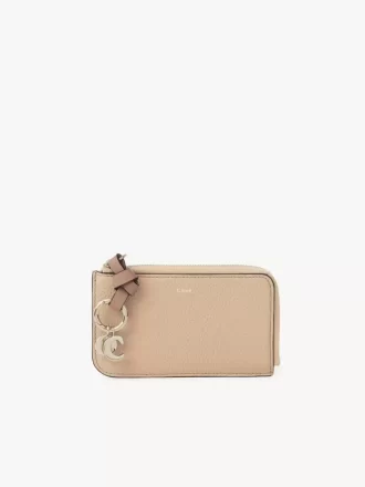 Alphabet wallet in grained leather