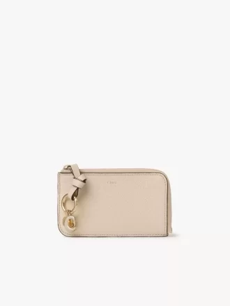 Alphabet wallet in grained leather
