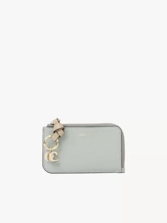 Alphabet wallet in grained leather