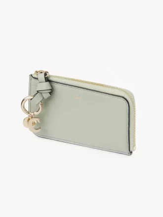 Alphabet wallet in grained leather