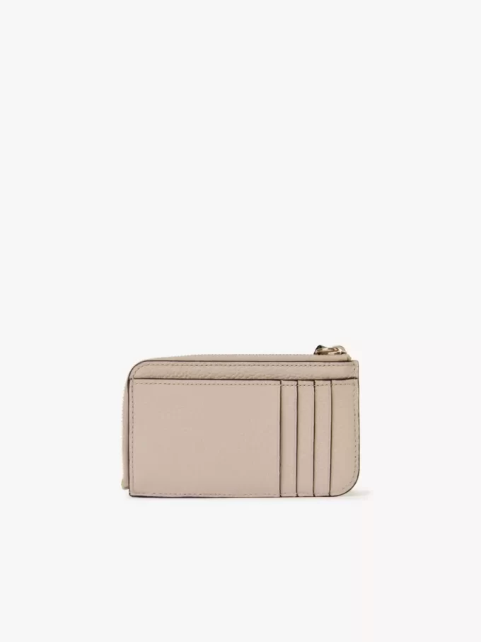 Alphabet wallet in grained leather