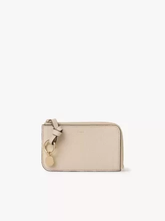 Alphabet wallet in grained leather