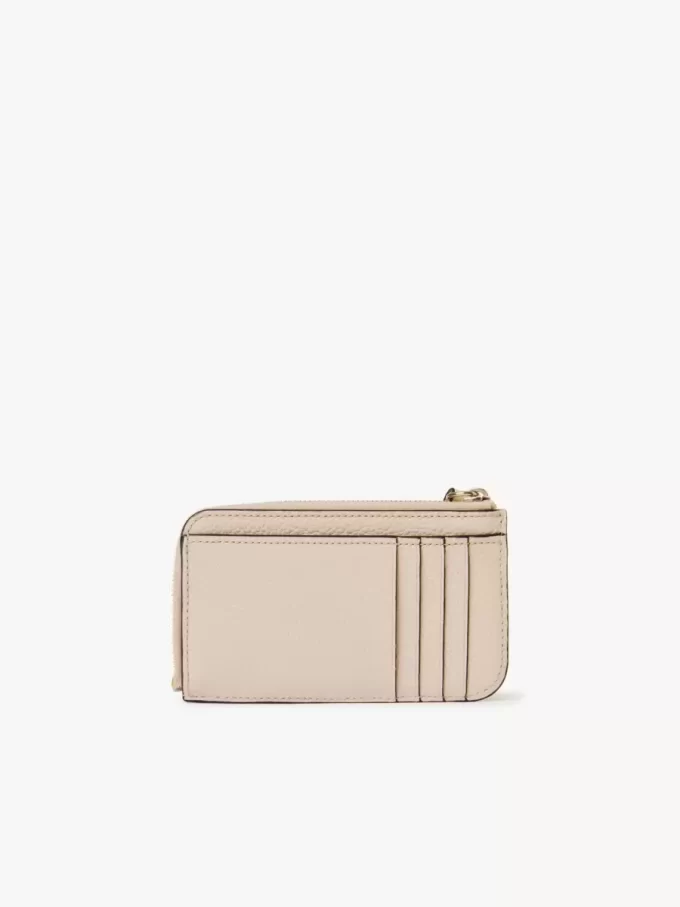 Alphabet wallet in grained leather