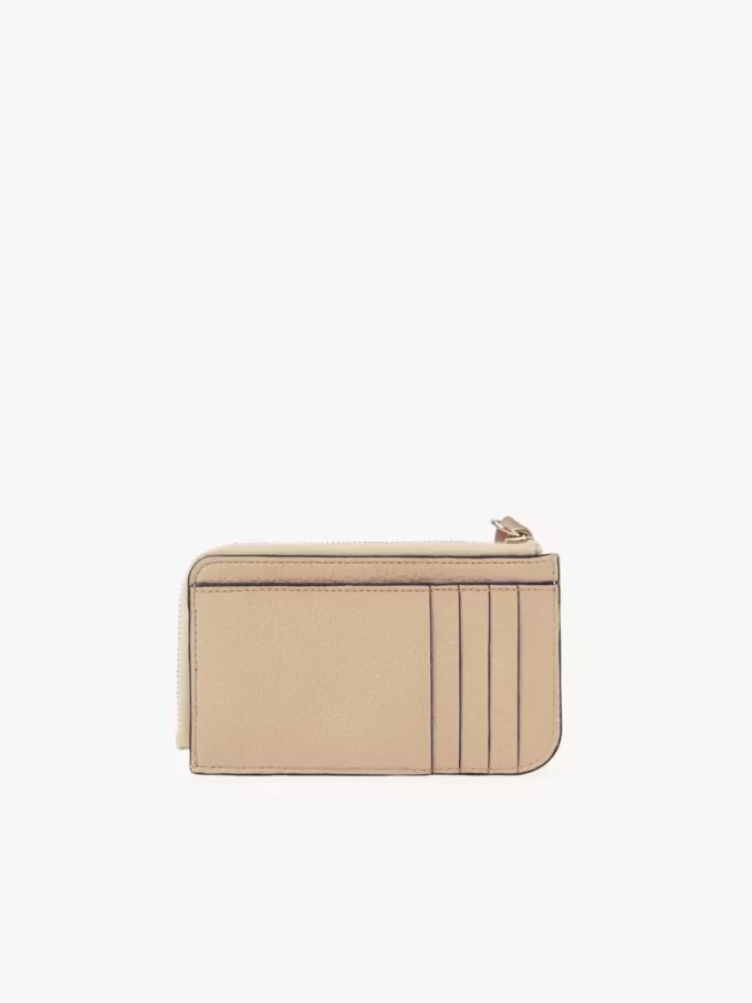 Alphabet wallet in grained leather