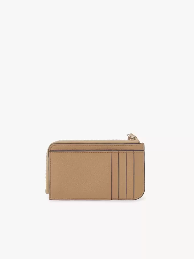 Alphabet wallet in grained leather