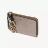 Alphabet wallet in metallized leather
