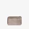 Alphabet wallet in metallized leather