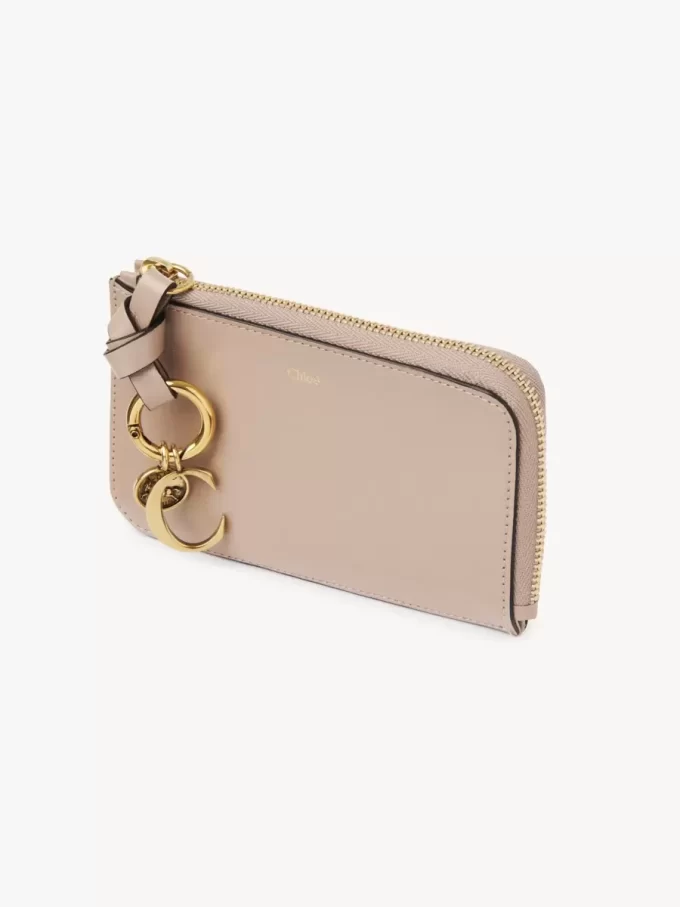 Alphabet wallet in shiny leather