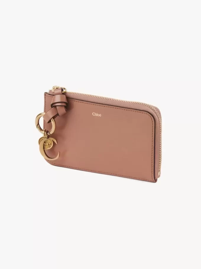 Alphabet wallet in shiny leather