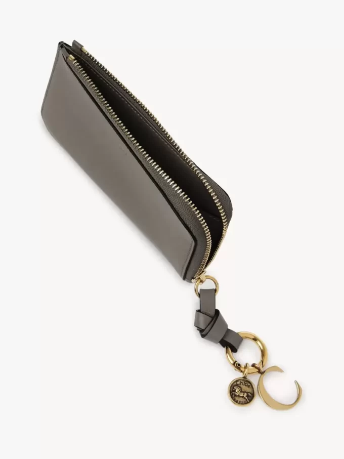 Alphabet wallet in shiny leather