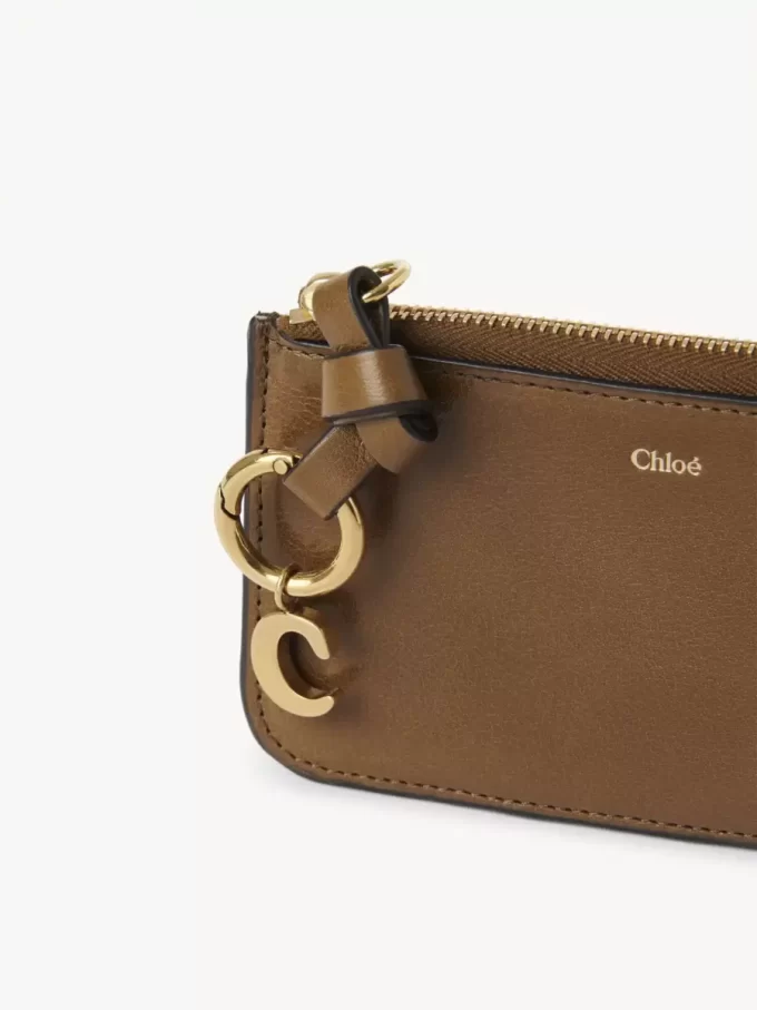 Alphabet wallet in shiny leather