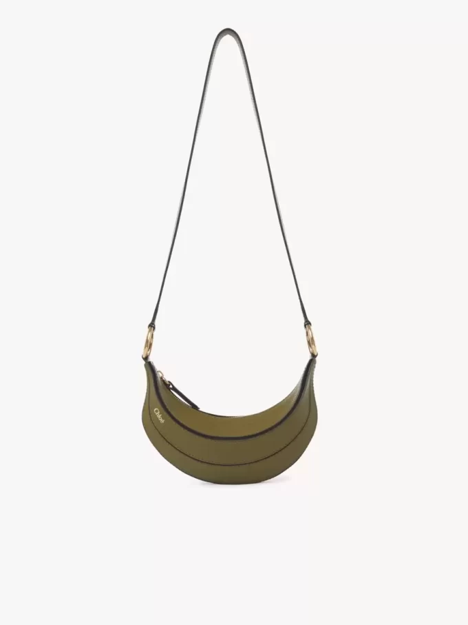 Banana cross-body bag in grained leather