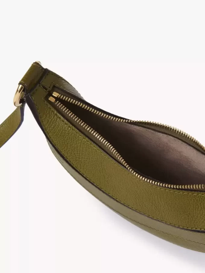 Banana cross-body bag in grained leather