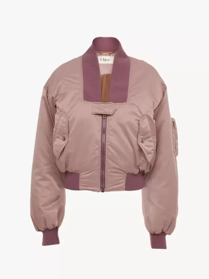 Bomber jacket in nylon