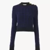 Boxy mock-neck sweater in a wool & silk knit Boxy mock-neck sweater in a wool & silk knit