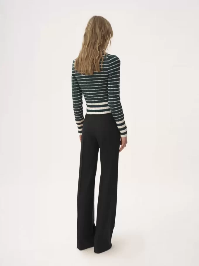 Boyish tailored pants in wool grain de poudre