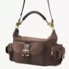 Camera bag in suede leather