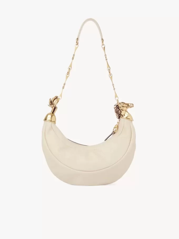 Chain Horse shoulder bag in grained leather