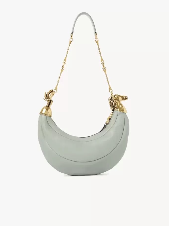 Chain Horse shoulder bag in grained leather