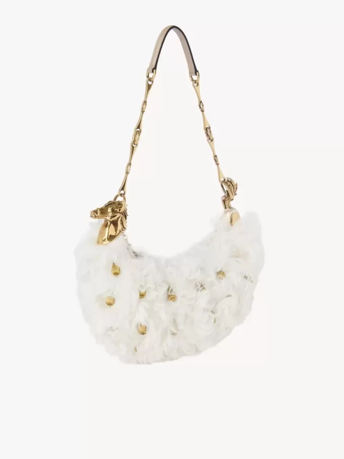 Chain Horse shoulder bag in shearling