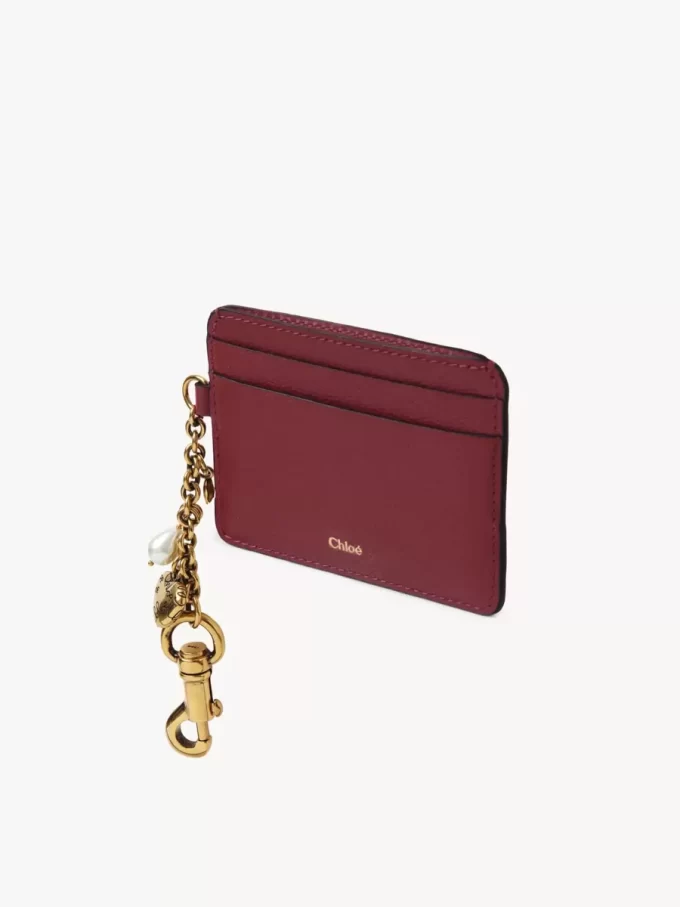 Chloé Charms card holder in grained leather