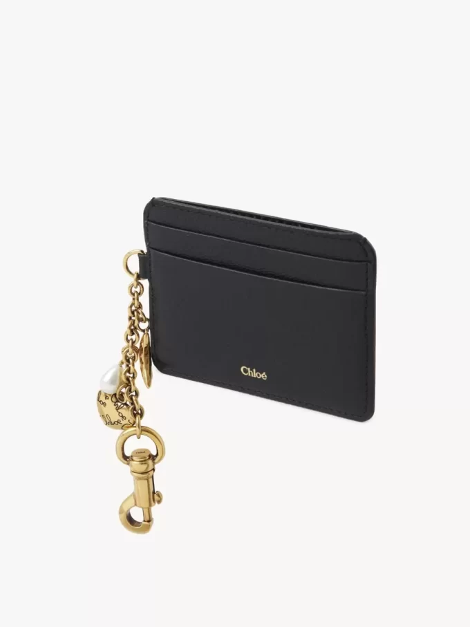 Chloé Charms card holder in grained leather