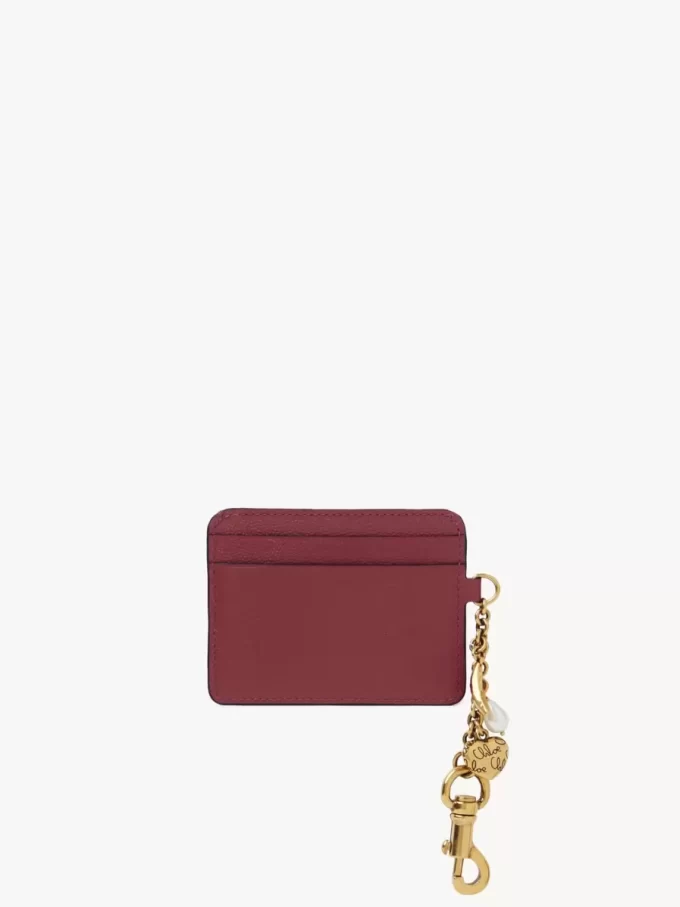 Chloé Charms card holder in grained leather