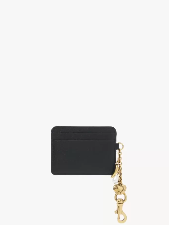 Chloé Charms card holder in grained leather