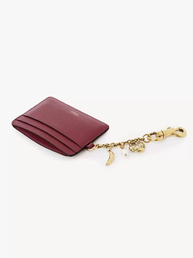 Chloé Charms card holder in grained leather