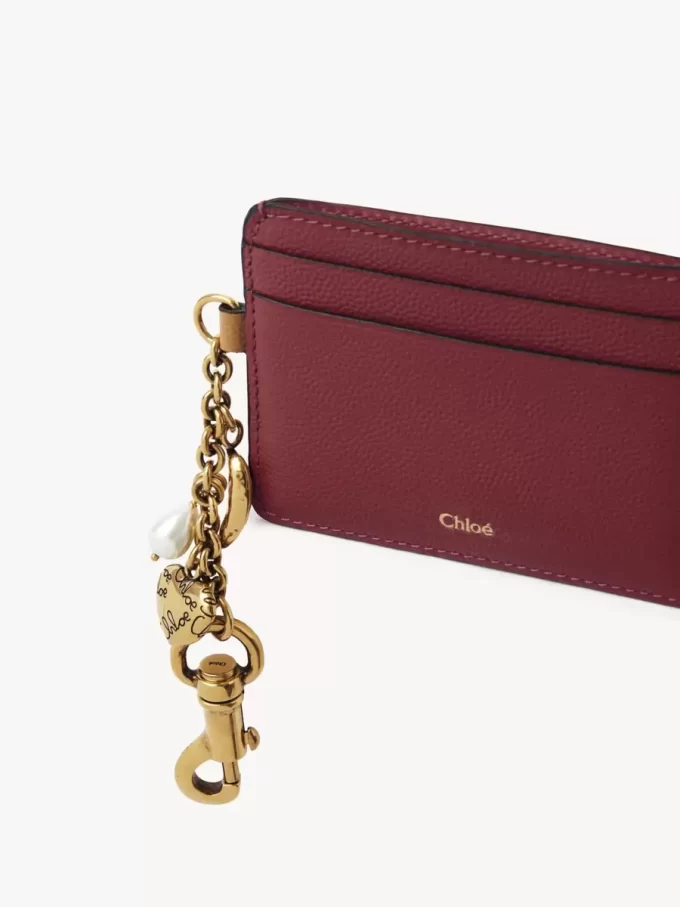 Chloé Charms card holder in grained leather