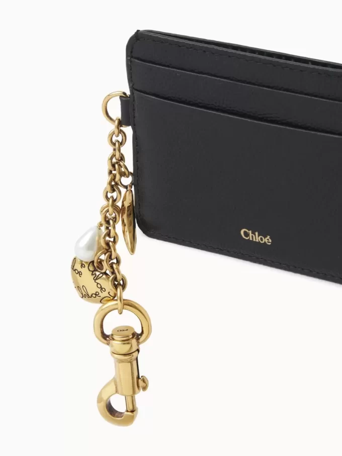 Chloé Charms card holder in grained leather