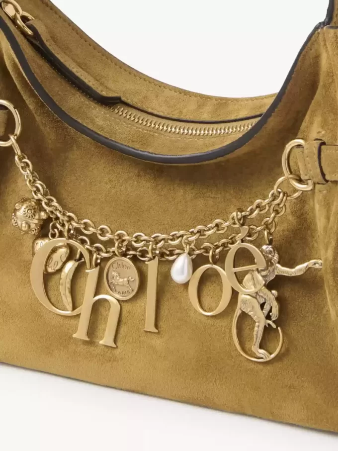 Chloé Charms hobo bag in suede leather