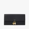Chloé Charms long wallet with flap in grained leather