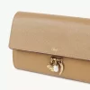 Chloé Charms long wallet with flap in grained leather