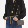 Chloé Iconic flap wallet on chain in shiny leather