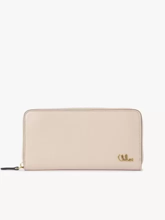 Chloé Iconic zipped long wallet in shiny leather