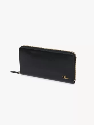 Chloé Iconic zipped long wallet in shiny leather