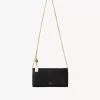 Chloé Spin flap wallet on chain in grained leather