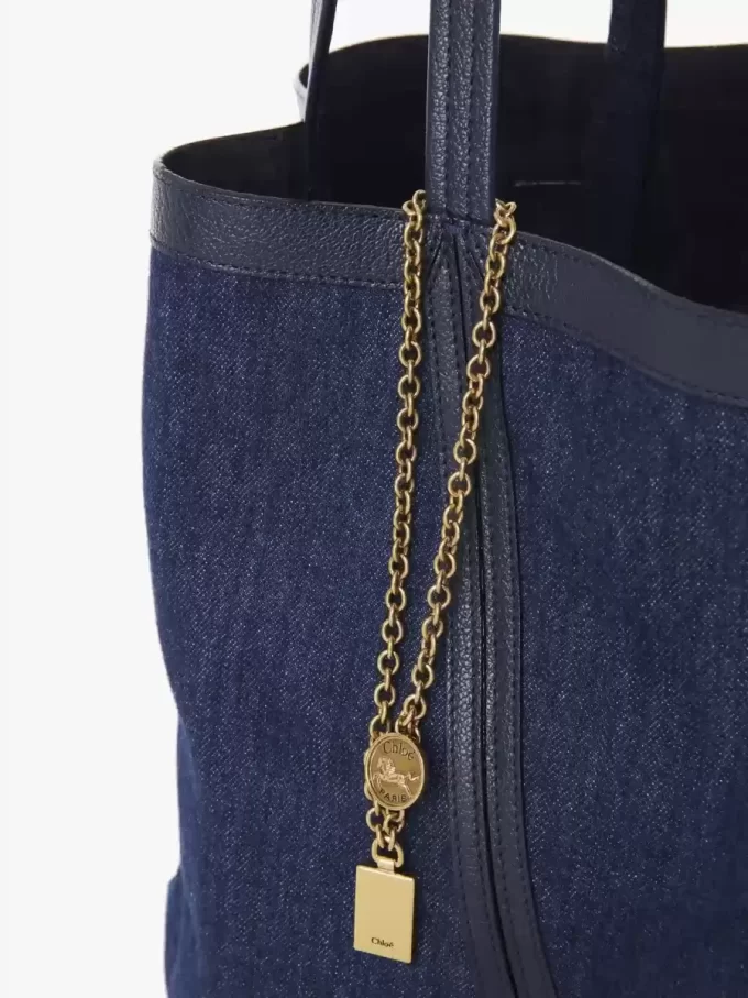 Chloé Spin tote bag in denim