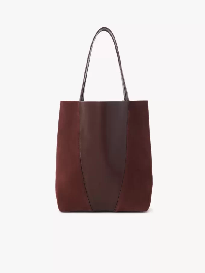 Chloé Spin tote bag in grained & suede leather