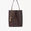 Chloé Spin tote bag in python-effect leather