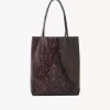 Chloé Spin tote bag in python-effect leather